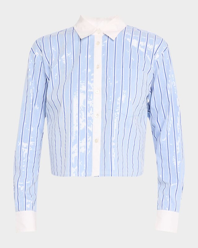 Maia Stripe Sequined Shirt